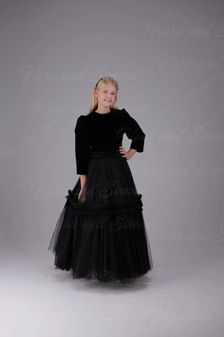 robe-a-fleurs-en-mousseline-de-soie-et-velours-pour-filles-pour-ceremonies-de-mariage-robe-de-concours-de-princesse-a-manches-longues-avec-nœud-fete-d'anniversaire-pour-enfants-personnalisee
