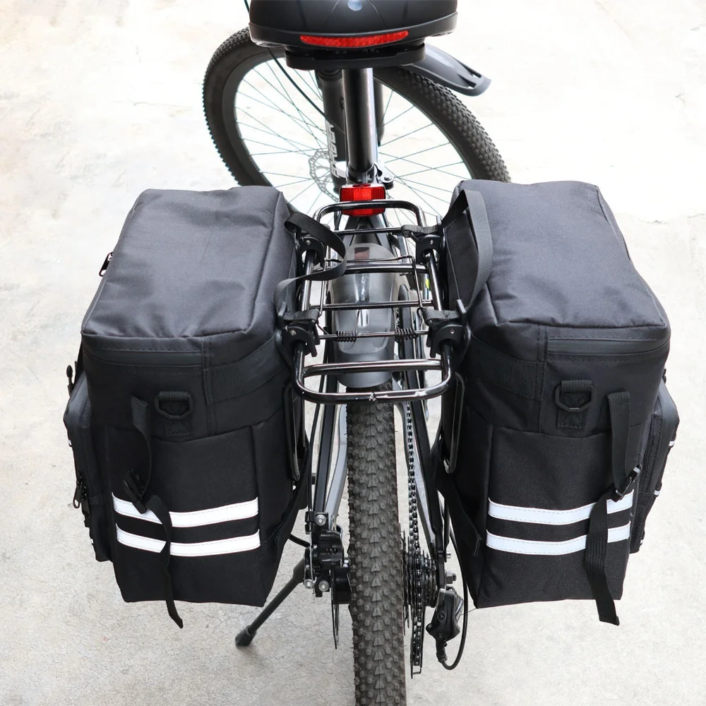 48L Three-in-One Large Capacity Bicycle Pannier Waterproof Cargo Bag For Long-Distance Mountain Bike Travel
