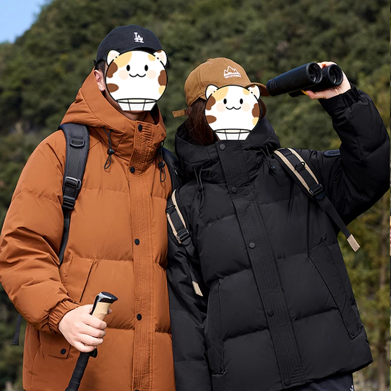 سترة شتوية بغطاء للرأس بتصميم جديد 252508 - معطف سميك ودافئ مناسب لكل من الرجال والنساء. لديه حشوة إضافية #4