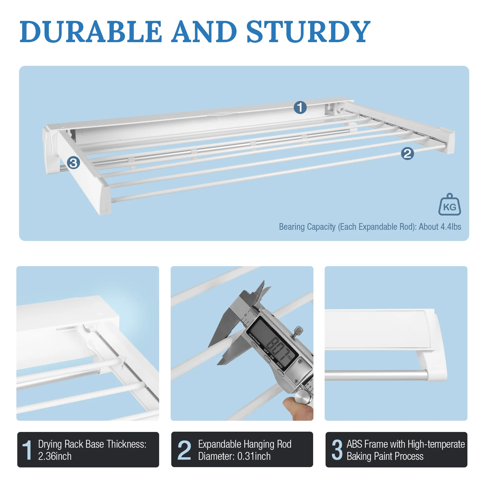 Laundry Rack Laundry Clothes Storage Drying Rack Retractable Folding Dryer Hanger New