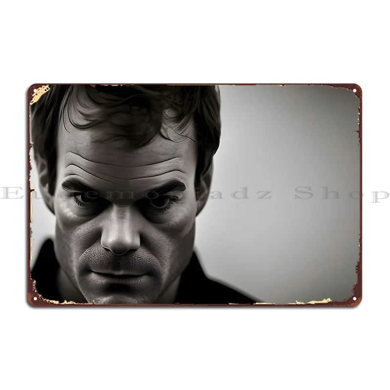 The Dexter Morgan Portrait Metal Sign Cinema Designs Mural Cinema Cinema Tin Sign Poster