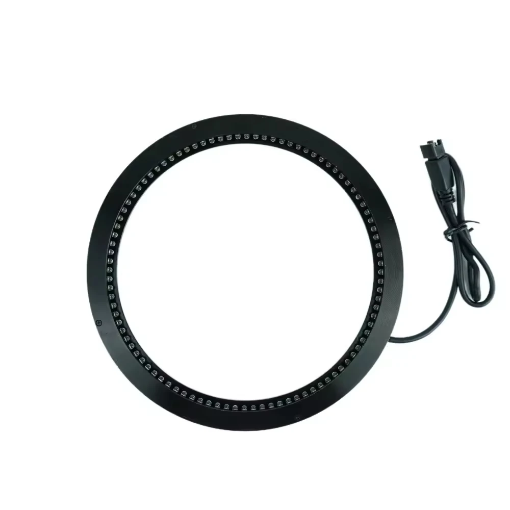 24V industrial ring light for machine vision workshop, 0 degree LED lighting, IP54 rating, 6000K color temperature, Ra90