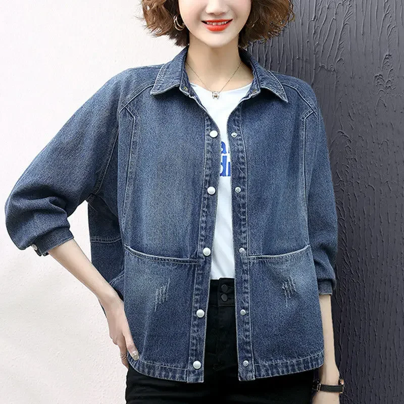 

Костюм на весну и осень, тонкий повседневный топ, женская новая свободная короткая модная куртка с лацканами