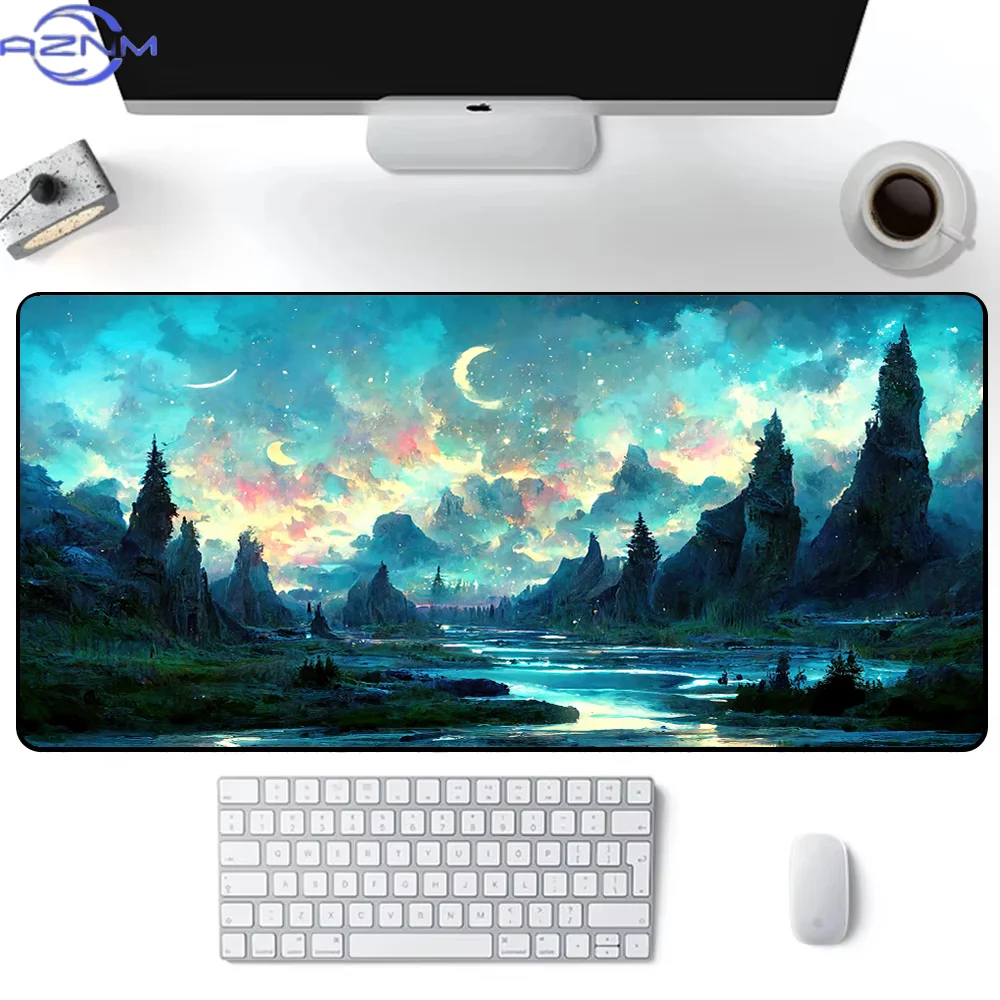 XXL Fantasy landscape carpet large mouse pad  game table mat accessories suitable for players gaming office non-slip