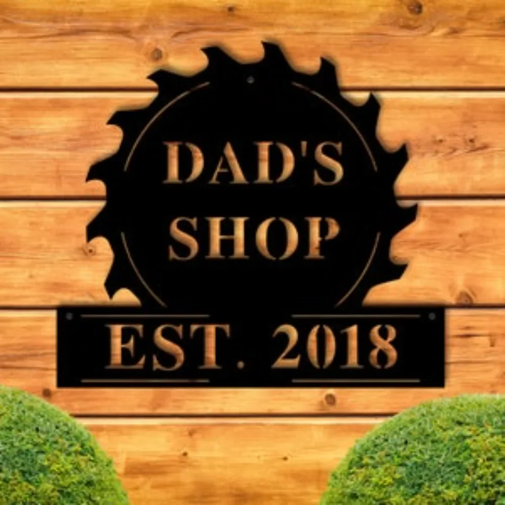 Customized Papas Workshop Sign Fathers Day Gift for Grandpa Custom Metal Sign for Dad Personalized Gift for Dad Heartfelt