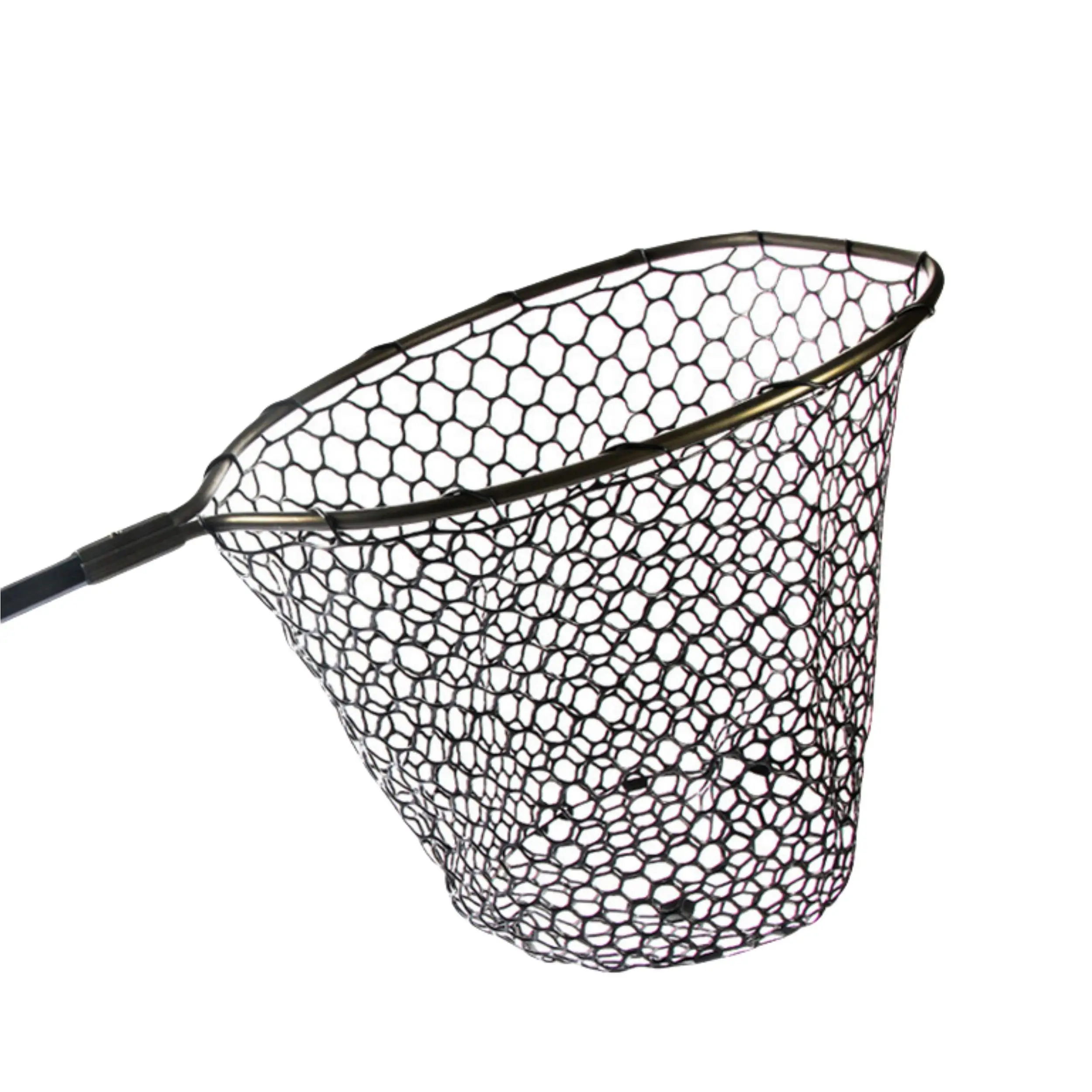 

High Quality Folding Fly Fishing Aluminum Fishing Landing Net Carp Fishing Soft Clear Rubber Net for Catch and Release