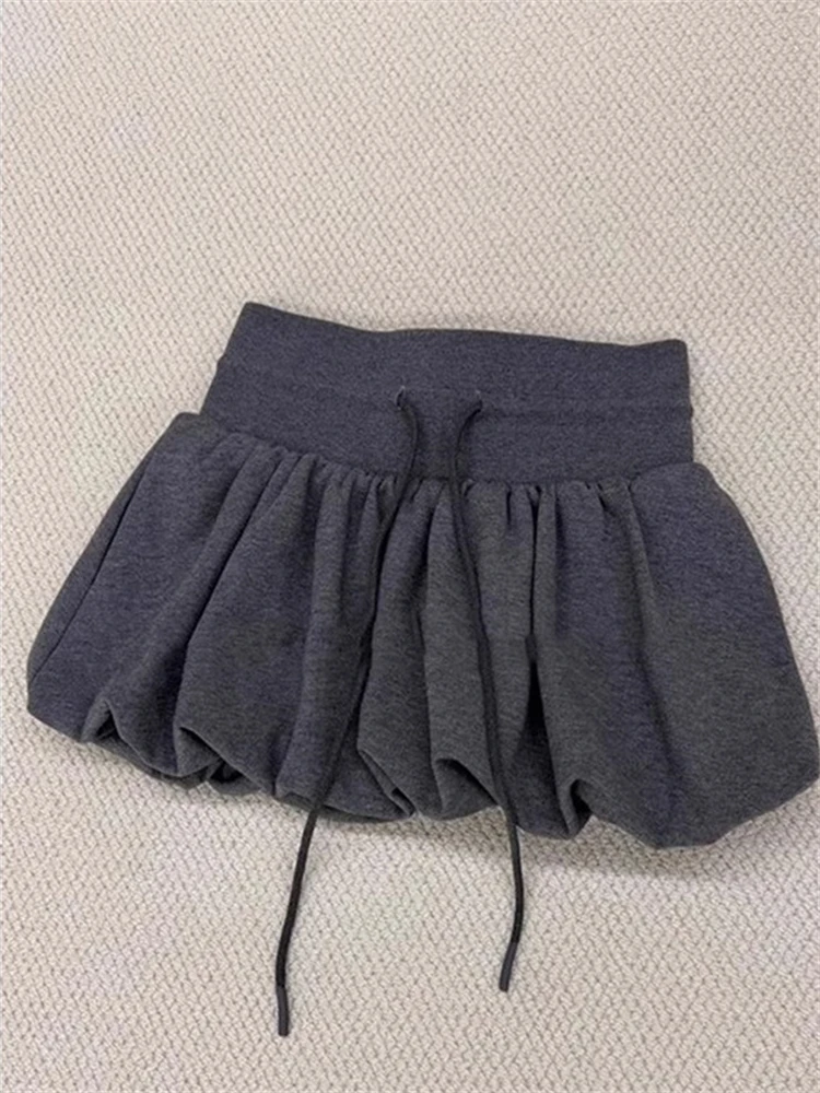 

ay Flower Bud Skirt Women's High Waist Puffy f-length Lantern ort Pants Summer New Sle Slimming Sweet Cool Girl