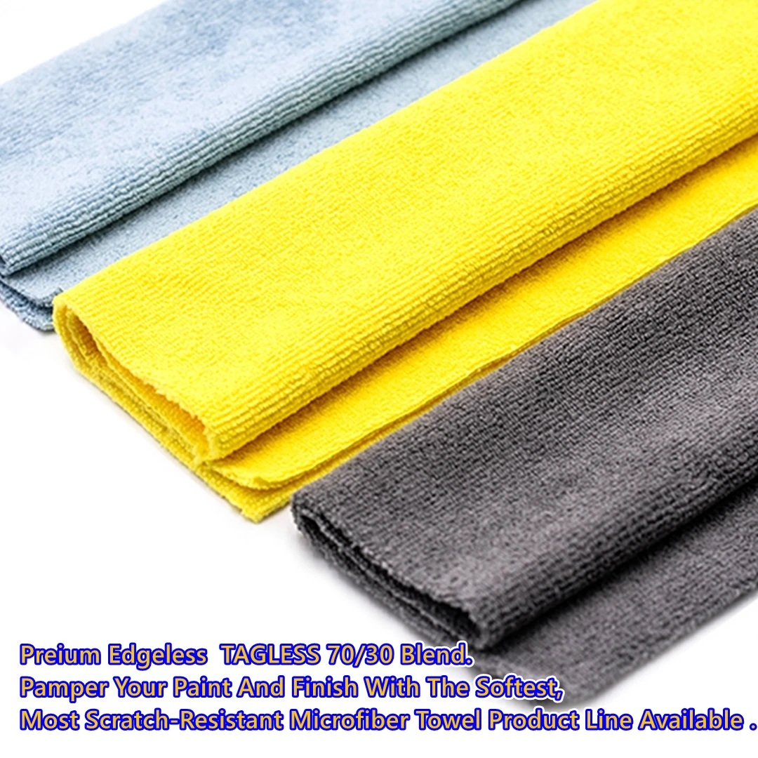 10PCS edgeless Microfiber Auto Cleaning Towels Multifunctional Car Detailing Towel Automotive Washing dry Cloth