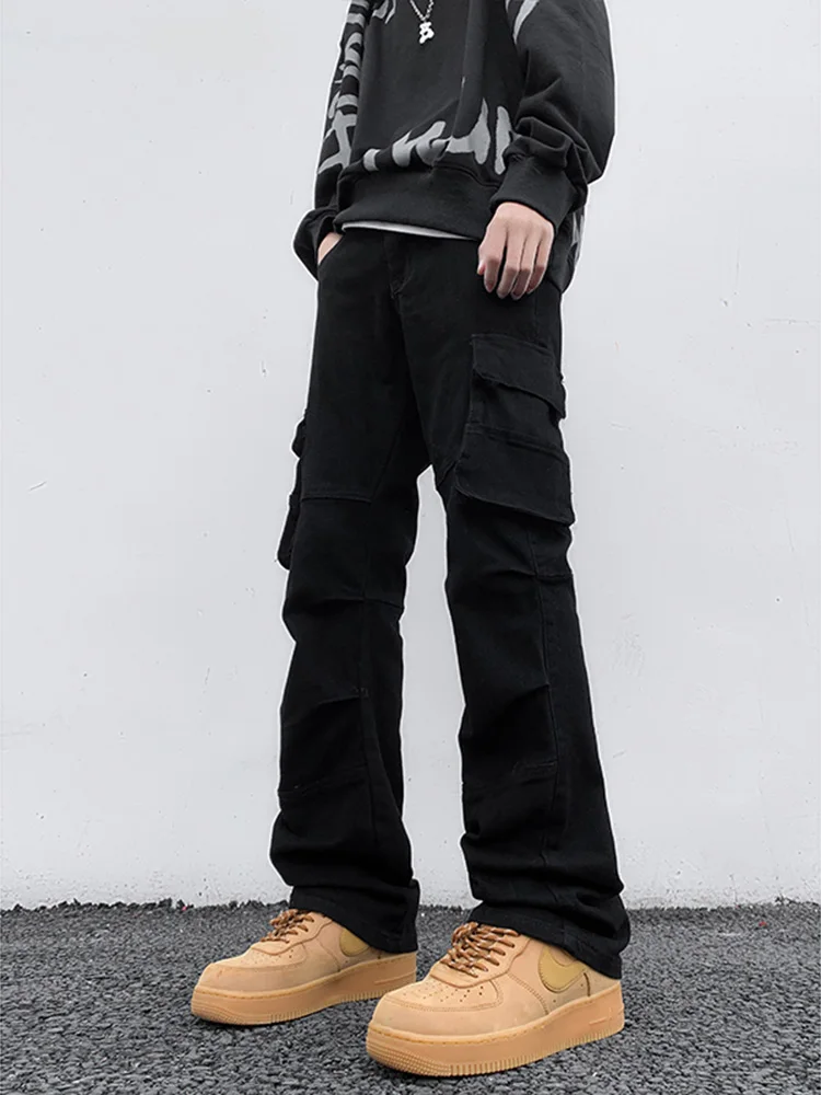 

Мужские джинсы Cleanfit Bell Bot в американском стиле High Street, прямые брюки в рабочем стиле, модные брендовые джинсы Slim Fit