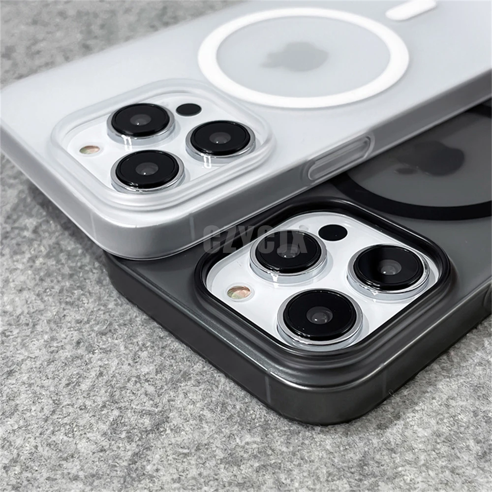 Ultra Thin Matte Magnetic Wireless Charge Clear Case For iPhone 17 Pro Max 16 15 14 Plus 13 12 Magsafe Shockproof Hard PC Cover