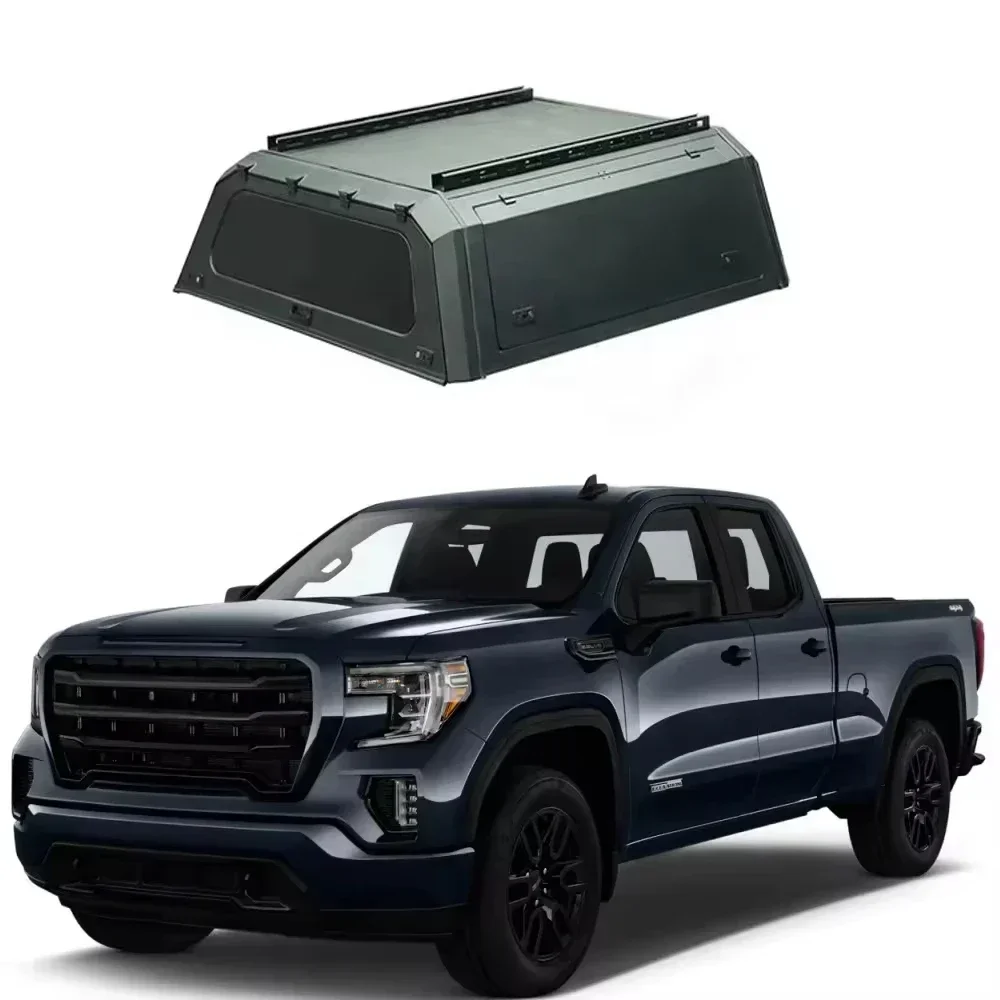 STLFHard Type Aluminum Alloy Topper Camper Pickup Tonneau Cover 4x4 Pickup Truck Canopy For Chevy Silverado 1500 GMC Sierra