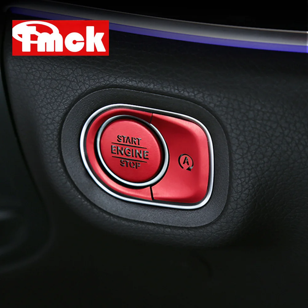 

For Mercedes Benz G GLE GLS Class W464 W167 V167 X167 AMG G63 GLE53 GLE63 2020-2022 Car Engine Start Stop Button Ring Trim Cover