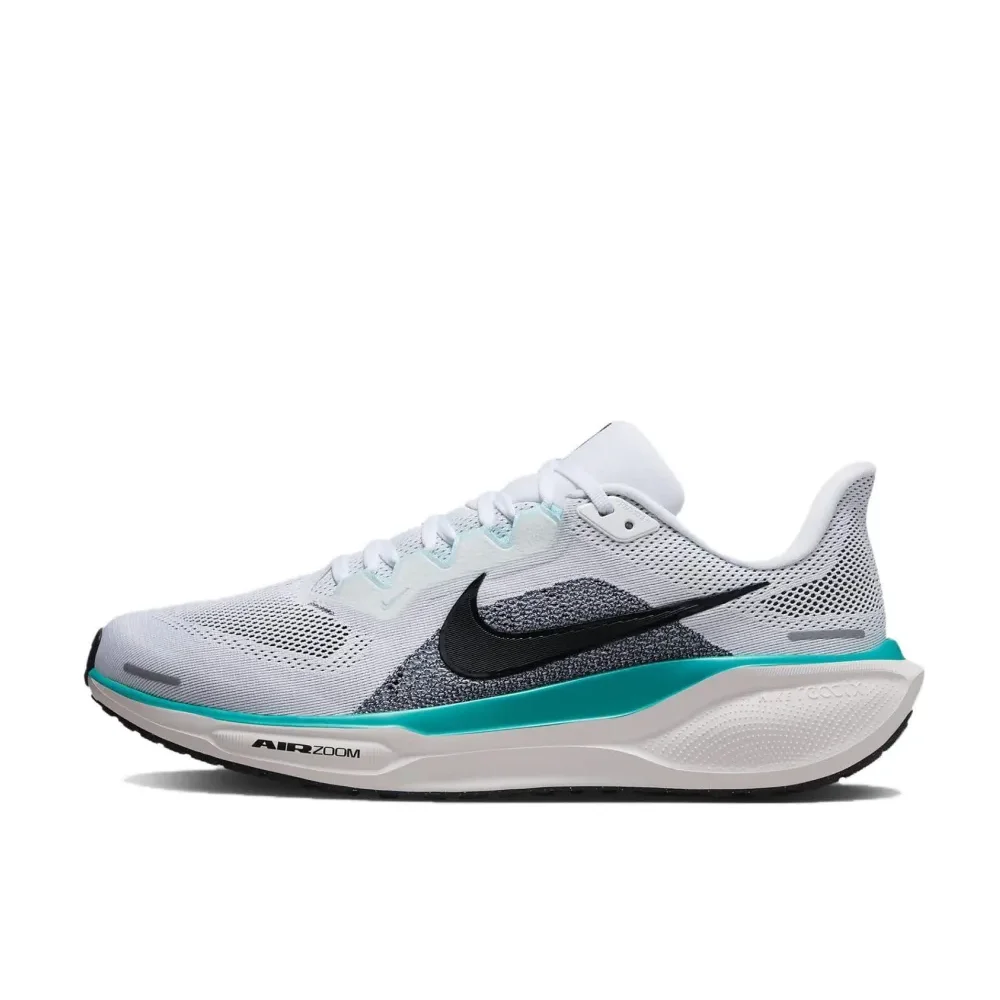 Nike White and Blue Color Matching AIR ZOOM PEGASUS 41 Original Running Shoes Men's and Women's Low Top Sneakers