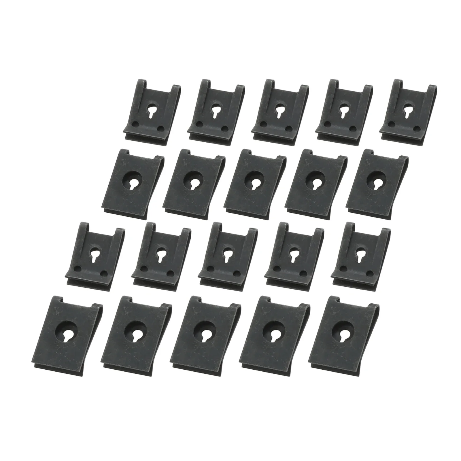 20Pcs M3 Car Fastener Clip Automobile Engine Fender Bumper Guard U Type Screw Base Clips Nut Mounting Fastener Clamp