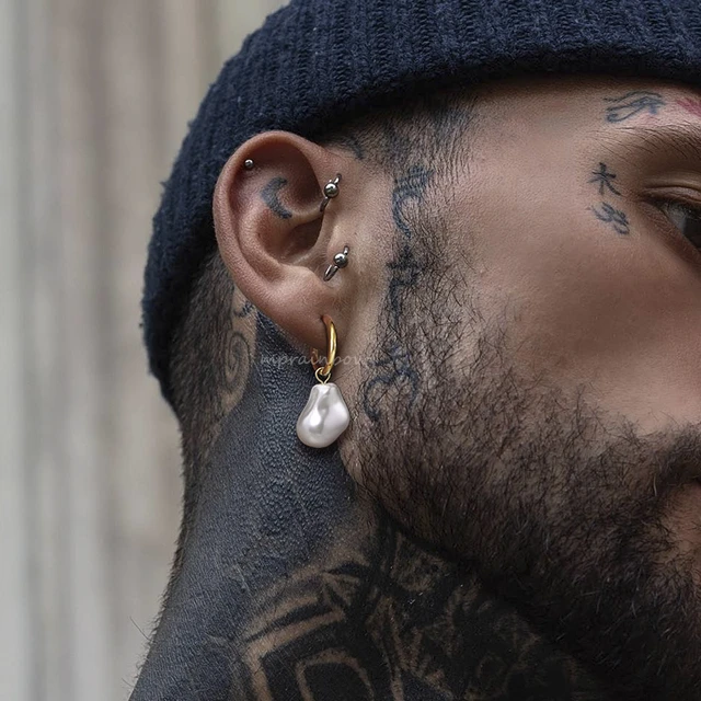 Mens statement earrings outlet