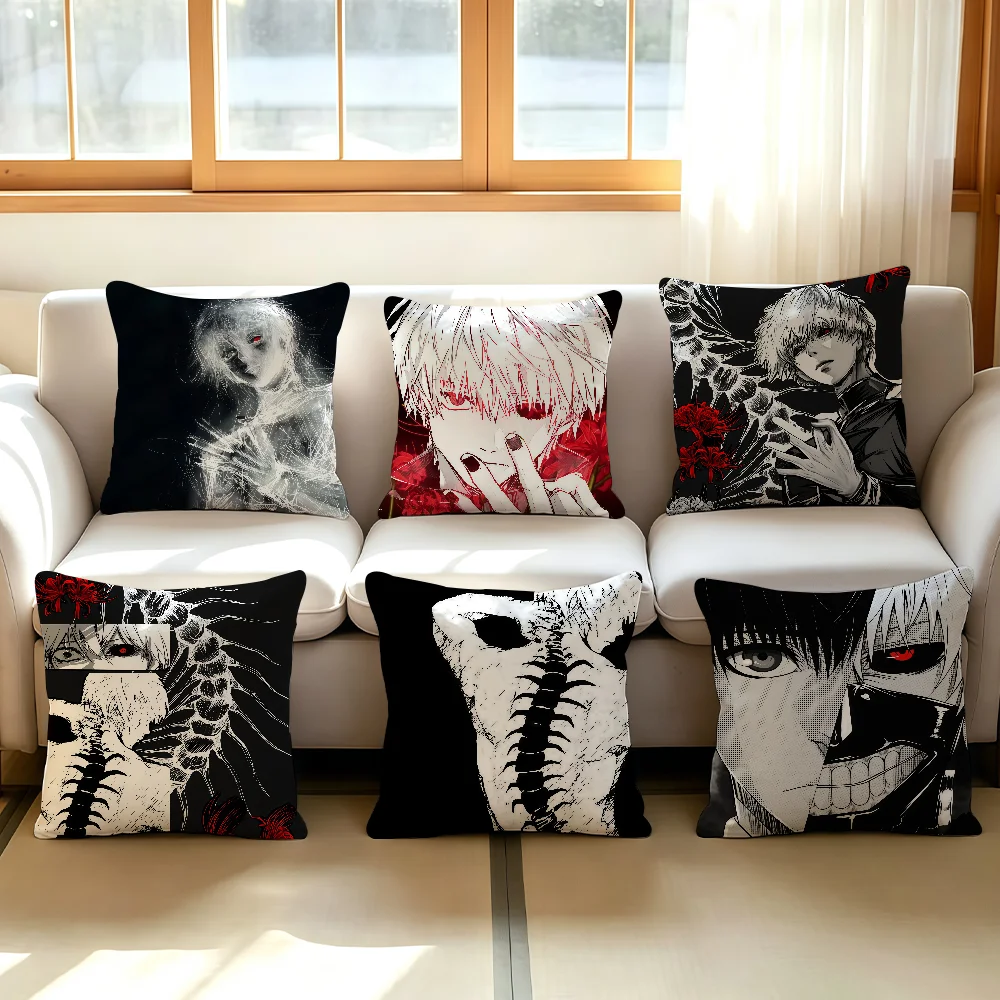 Anime T-Tokyo G-Ghoul cushion cover Comfortable Decorative For Bedroom Living room Dormitory Picnic and Holiday Decoration