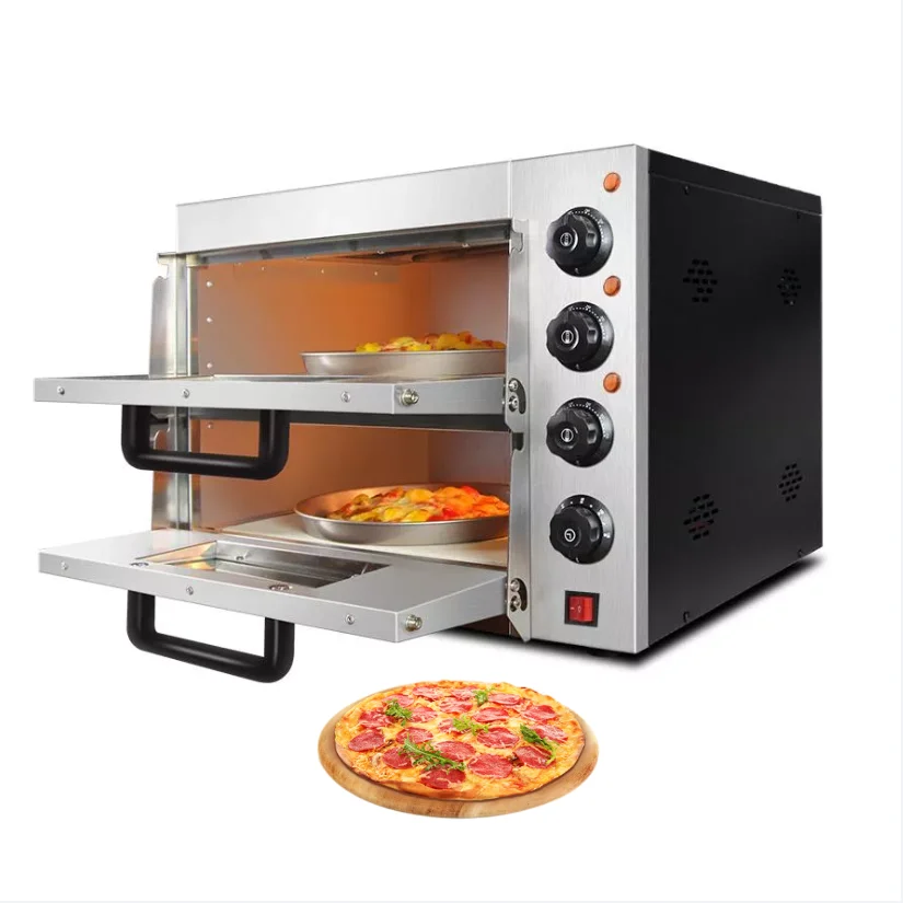 Grand Four à Pizza Industriel Chinois d'Niken Acier Inoxydable à Double Étage, 12 14 16 Pouces, Prix à Vendre au Pakistan