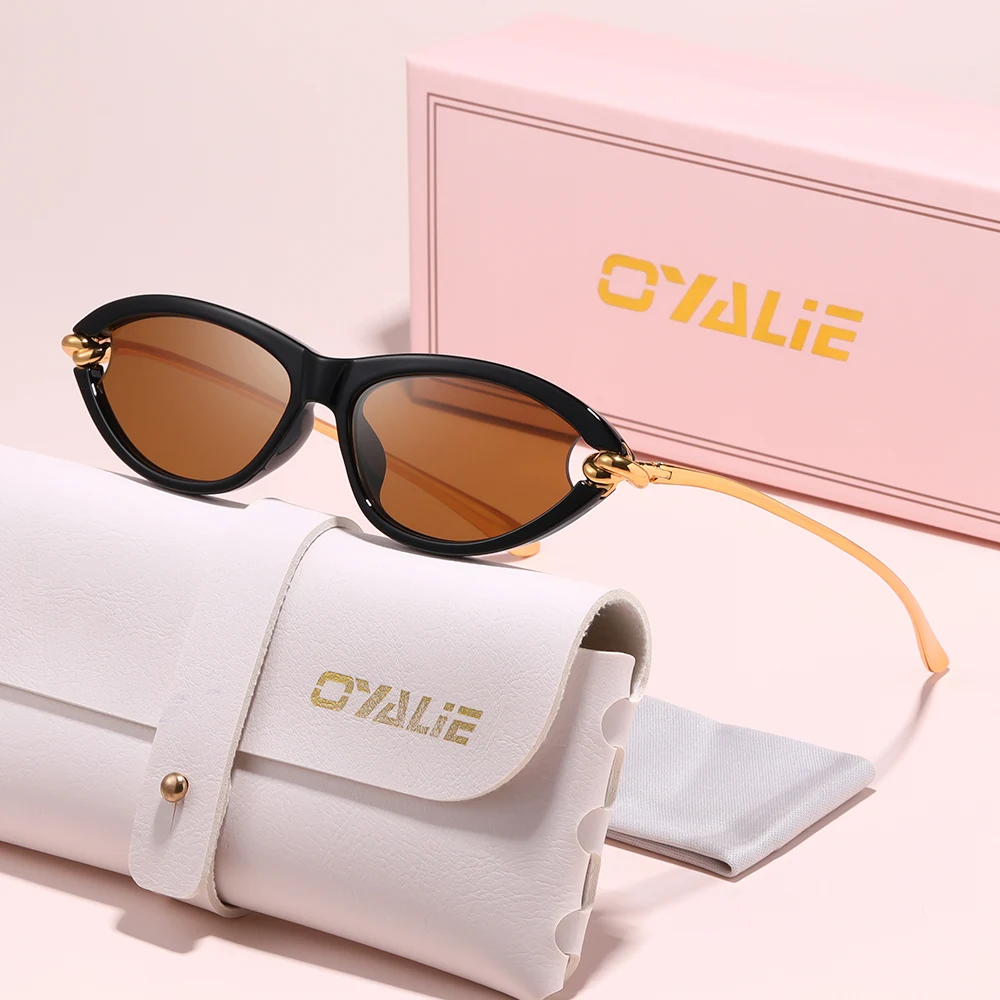

Узкие солнцезащитные очки Oyalie «кошачий глаз», традиционный стиль закрытия в большой оправе, узкий кошачий глаз, естественная подтяжка хвоста глаз и увеличение трехмерного внешнего вида глаз