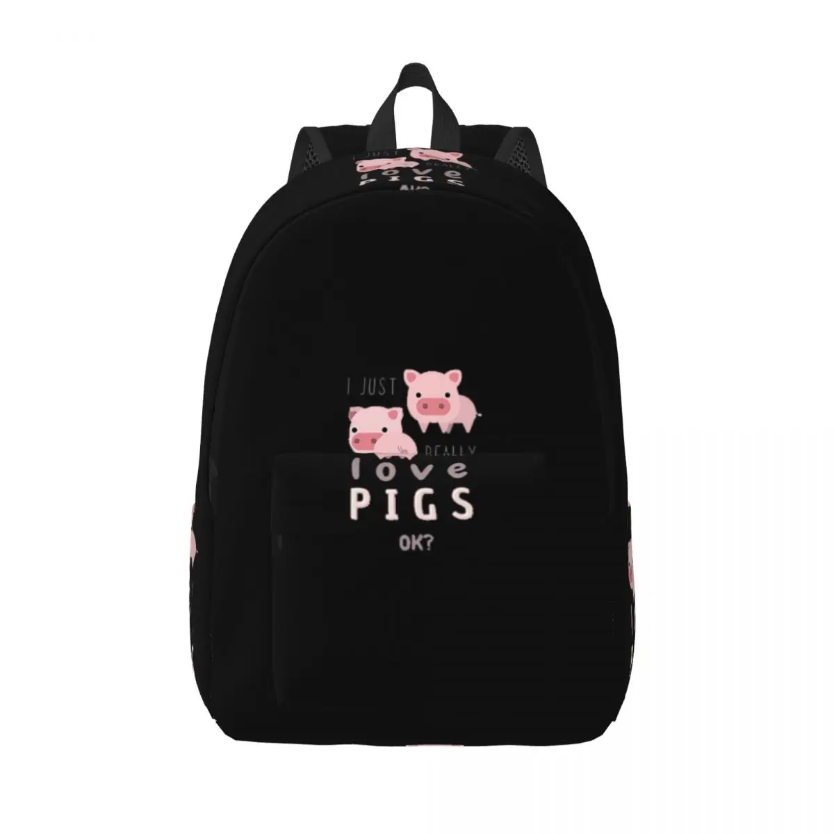 Funny Pigs For Pig Lovers Student Backpack School Bag Hiking Travel Daypack for Boys Girls Bookbag Shoulder Bags