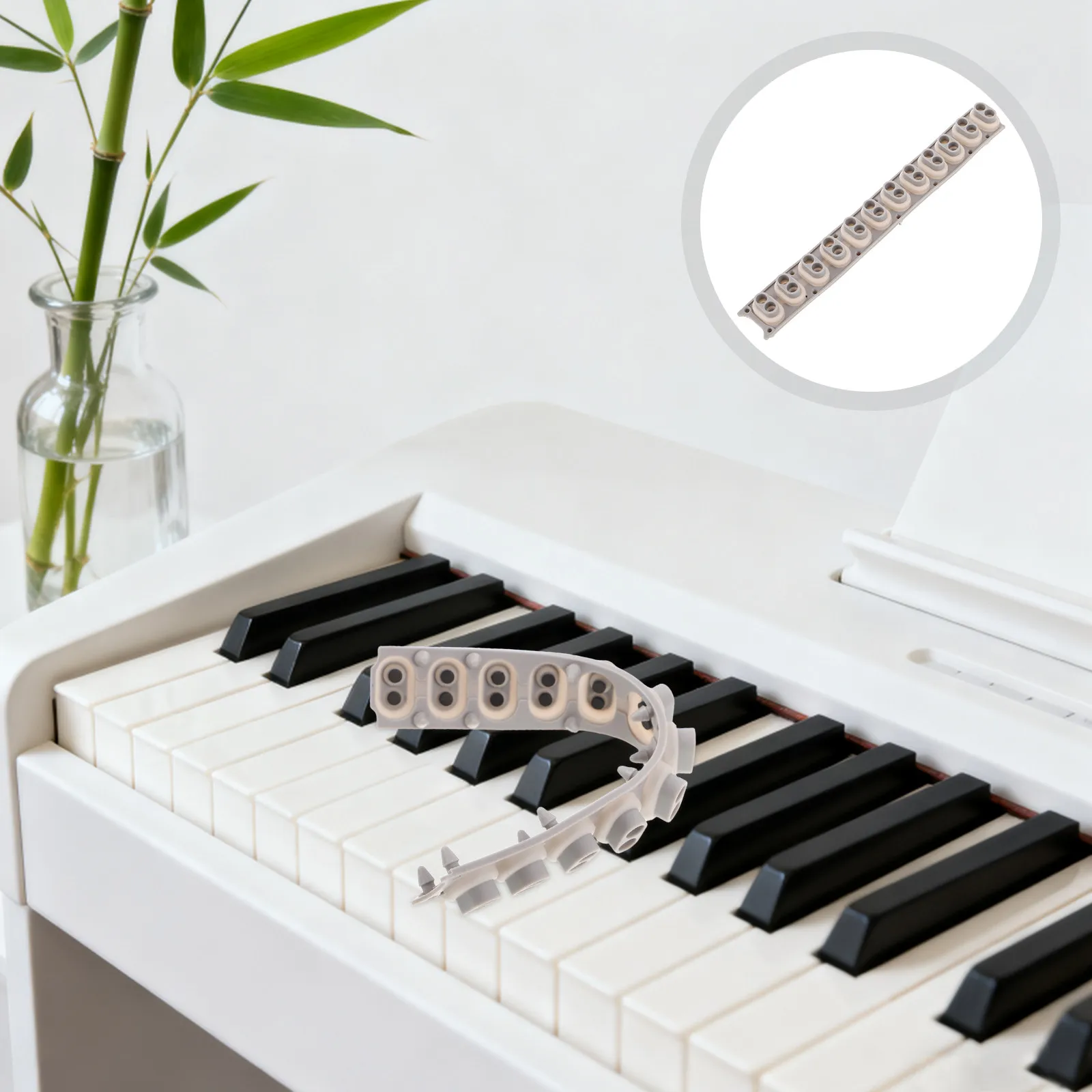 12-Key Conductive Silicone Contact Pad for Electronic Organ Keyboard Repair Versatile Studio Home Use Responsive Key Contact