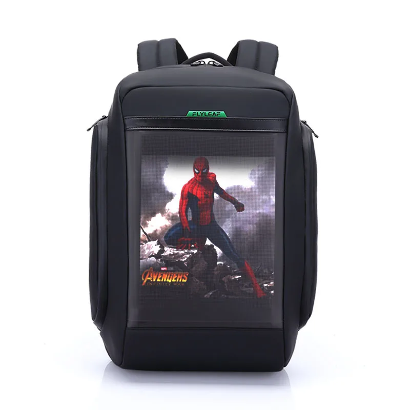 LED backpack HD waterproof display backpack APP trend cool DIY backpack