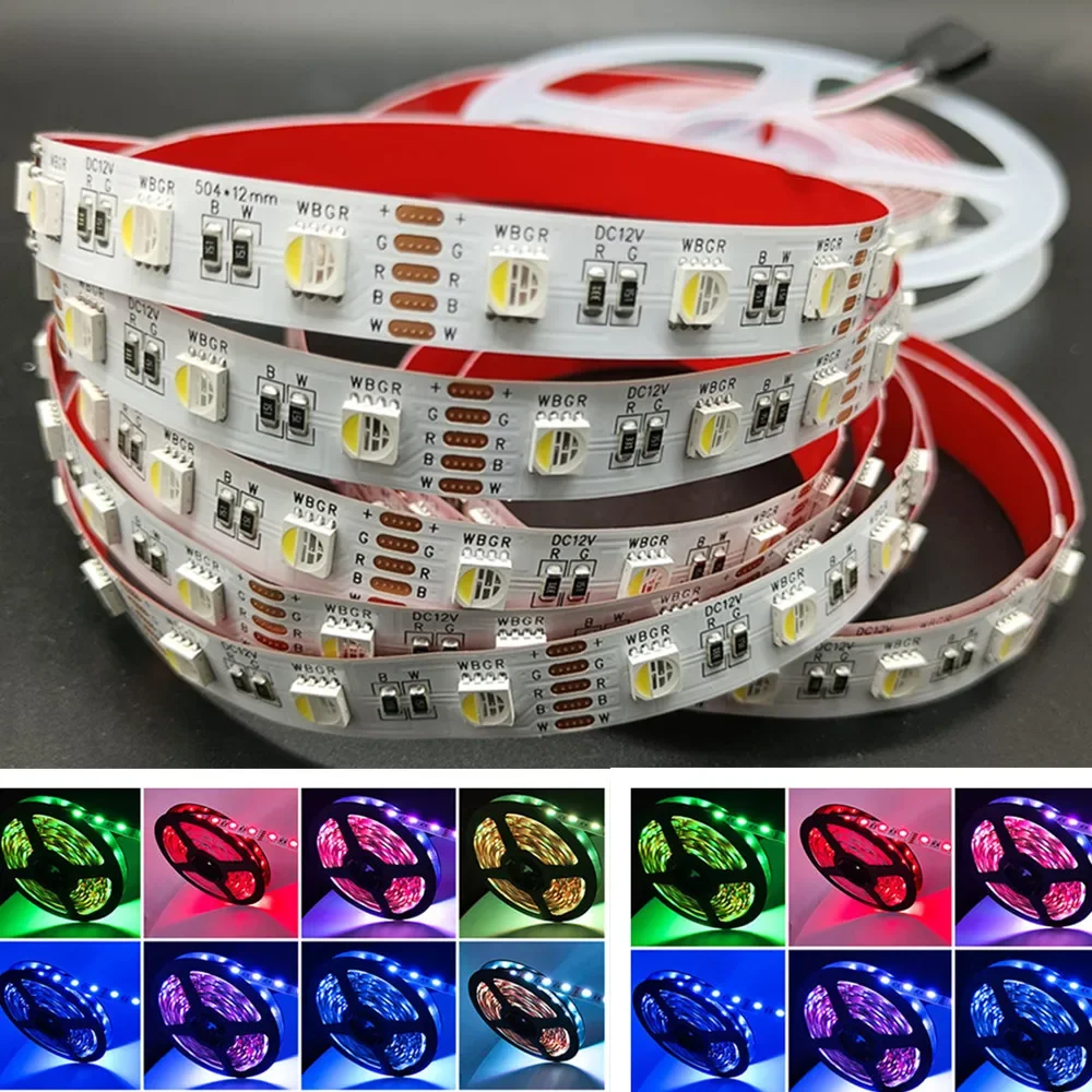 

5050 RGB 4-в-1 5-в-1 5 м 300 светодиодовDC12V24V 60 светодиодов/м Гибкая световая лента Светодиодная лента Украшение дома