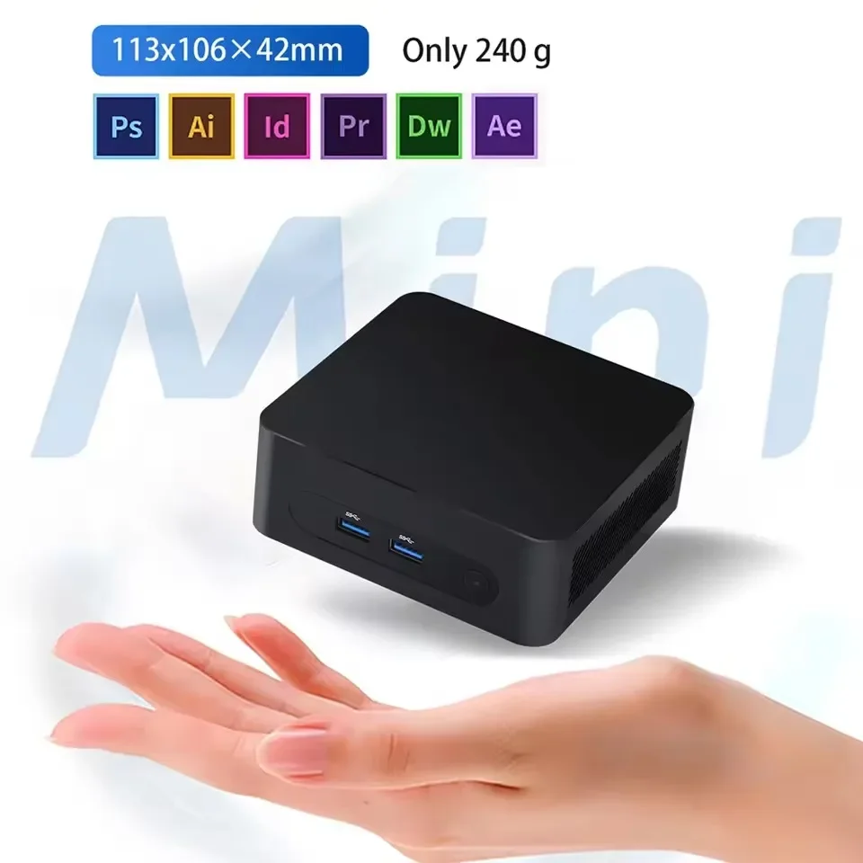 SZBOX ZX03 Pro mini pc Intel Twin Lake N150 DDR4 WIFI5 BT4.2 Double Solid State M.2 SSD RJ45 HDMI2.0 Komputer Meja Kantor Gamer