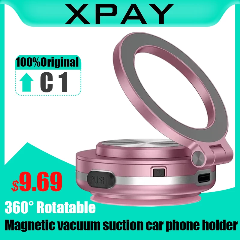 

Car Magnetic Vacuum Phone Holder 360° Swivel Bracket Dashboard Support GPS in Car For iPhone 14 15 huawei