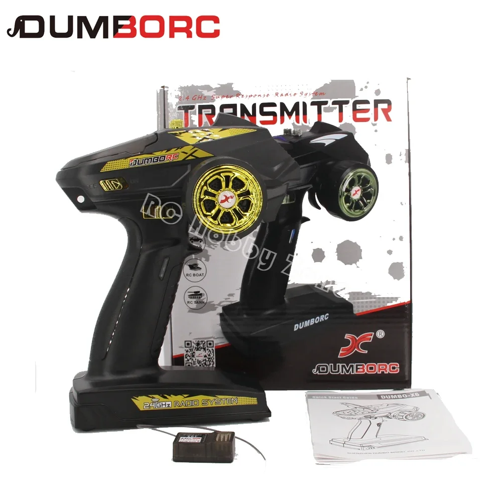 DumboRC X6FG Transmitter X6 2.4G 6CH Radio System z odbiornikiem X6F/X6FG/X6DC do MN-90 Rc Car Boat Model RC Vehicle Parts