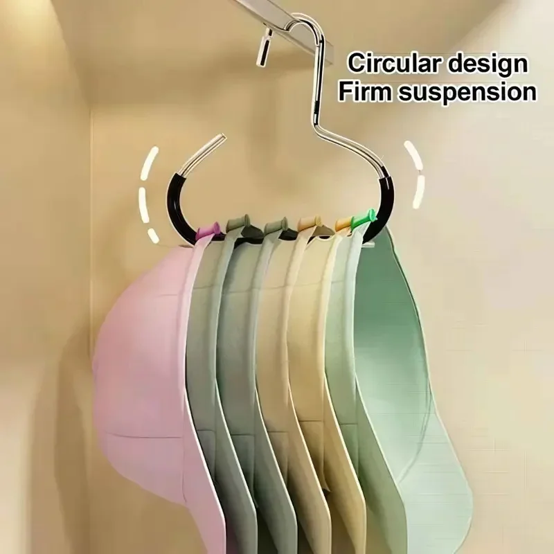 5 قطعة قبعة بيسبول حامل القبعات المنظم الفولاذ المقاوم للصدأ قبعة شماعات معلقة غطاء حامل عدم الانزلاق جدار جبل هوك المنظم للقبعات