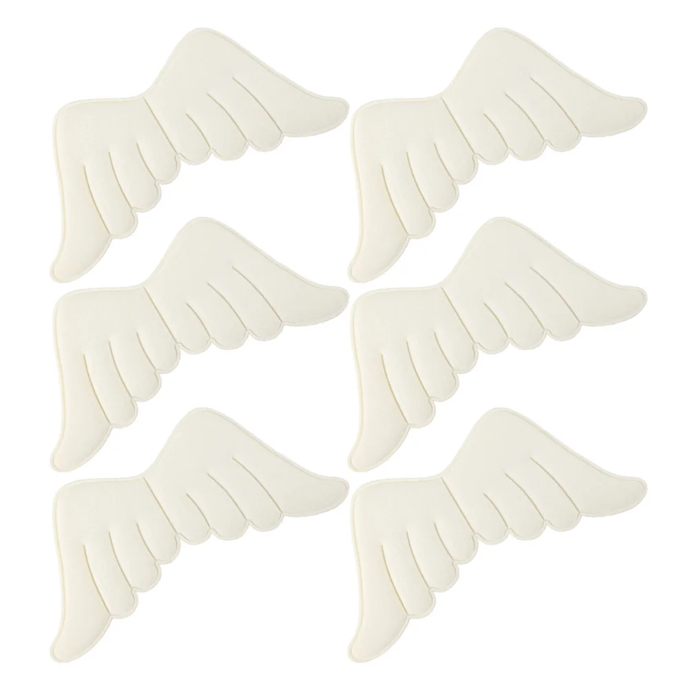 

6Pcs White Angel Wings Patch Applique Durable Repair Decoration for Clothes Bags DIY Craft Ornament Fine Detail