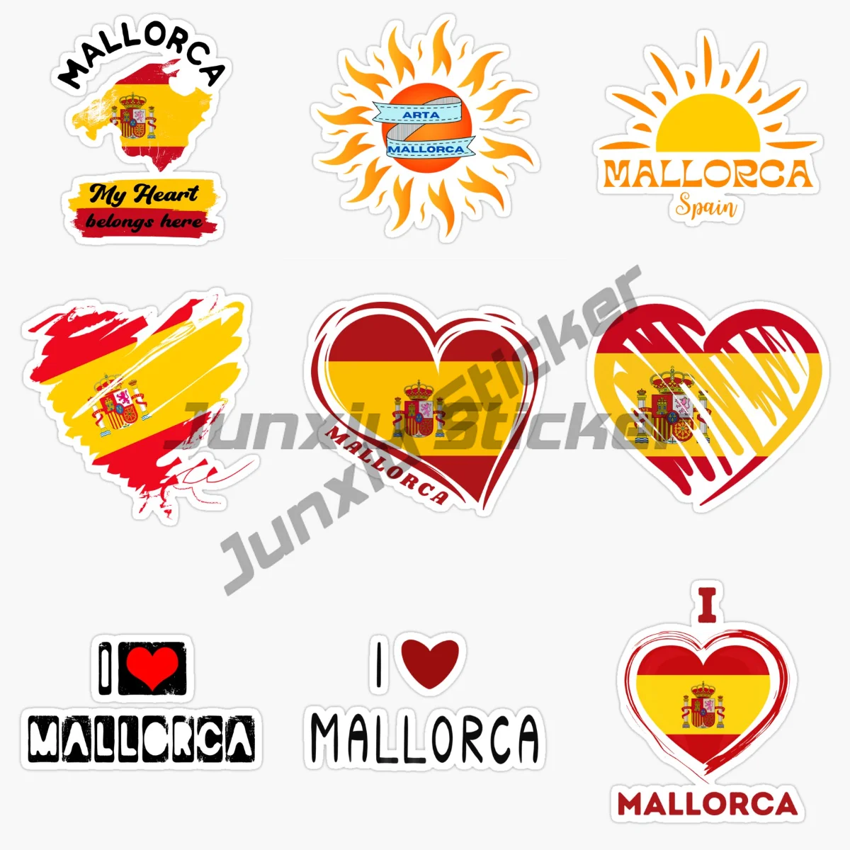 

Любовь Испания Mallorca Автомобильные наклейки Виниловая самоклеящаяся декоративная наклейка