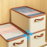 Thicken Jeans Organization Storage Box Cabinets Organizer Pants Clothing Storage Box Sweater Pants Wardrobe Clothes Organizers