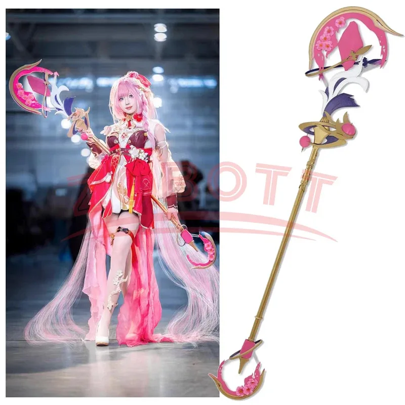 أنيمي 180 سنتيمتر إليسيا تأثيري الأسلحة الدعائم لعبة هونكاي تأثير 3 تأثيري هالوين زي الدعائم الإكسسوارات زي الدعامة النساء الرجال