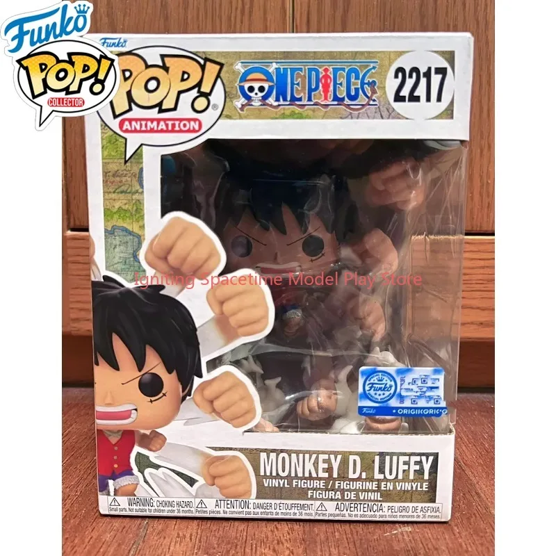 

Funko Pop Original One Piece Monkey D Luffy Figure Gum Gum Gatling #2217 Licensed Limited Edition Statue Gift for Fans Anime