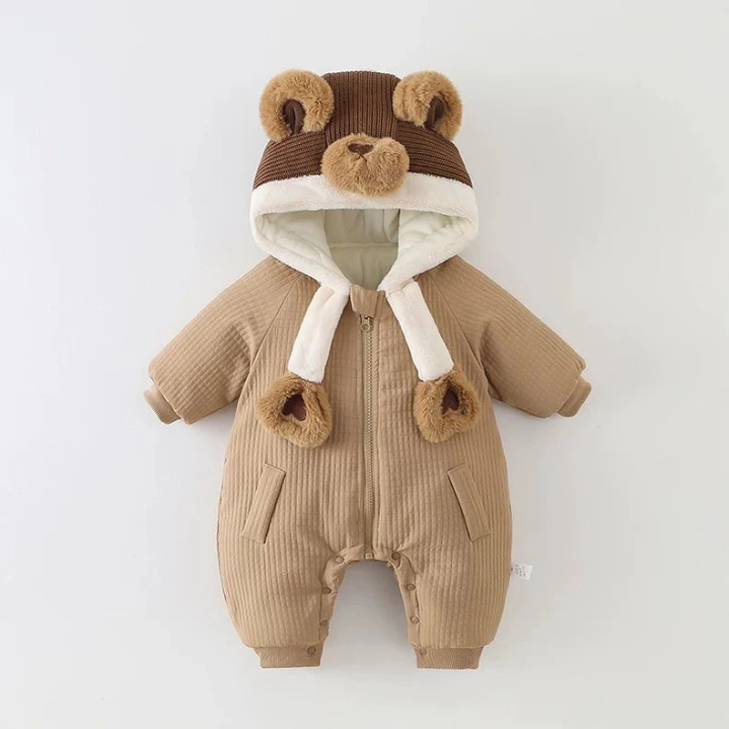 IYEAL Baby Boys 2026 Winter Outdoor Jumpsuit, Baby Thick Warm Fleece Jumpsuit Jacket, Newborn Warm Outdoor Clothing