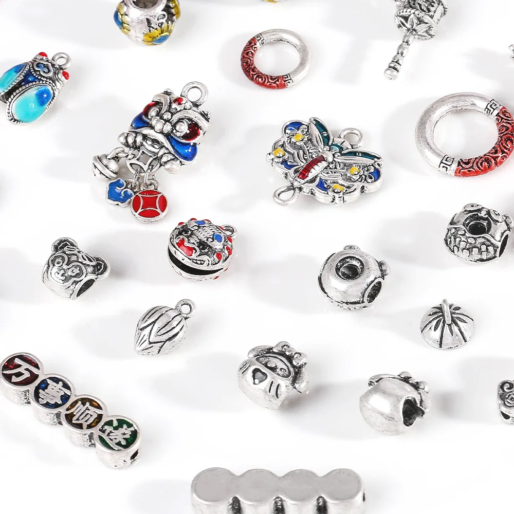 Натуральная древняя серебряная круглая подвеска в виде льва-бабочки из нефрита, все вещи, гладко аксессуар для браслета «сделай сам»