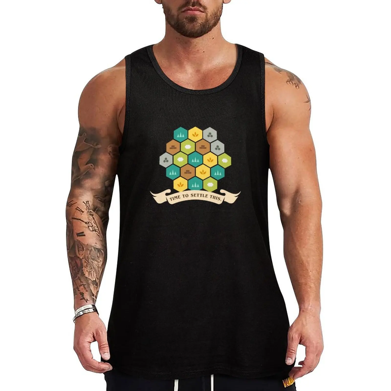 Time to Settle This Funny Settlers Tank Top Logo Free Print Tank Top Casual Graphic Sleeveless