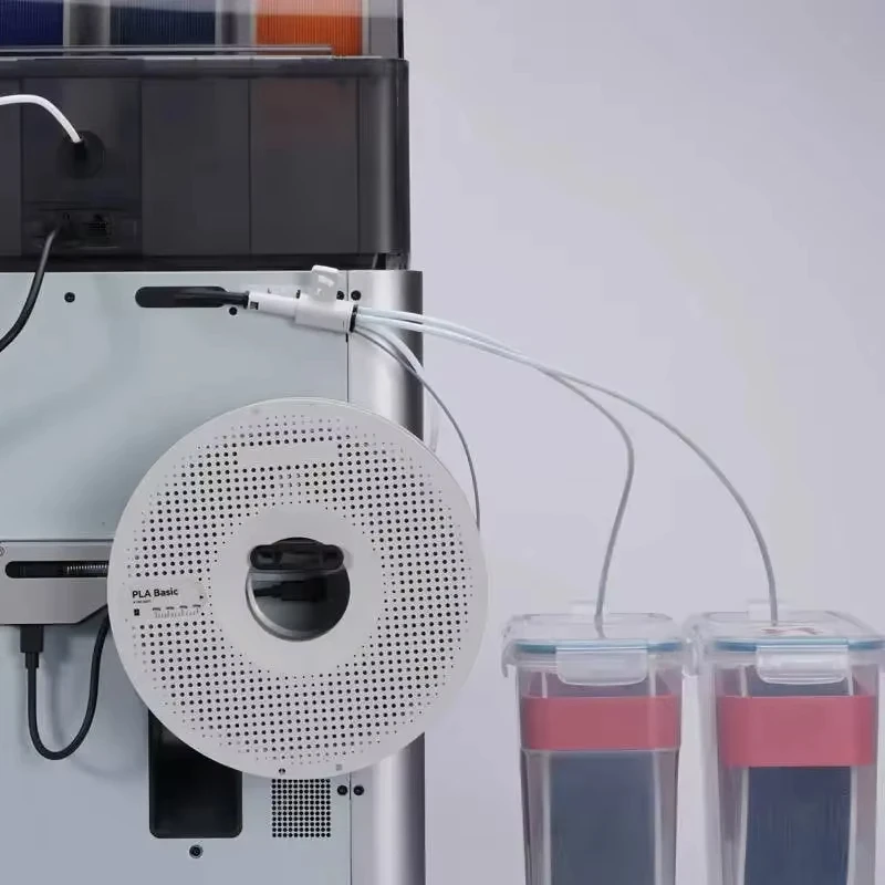 Pieza de impresora 3D 4 en 1, adaptador de PTFE, puerto de expansión de tubo, conexión AMS, 4 módulos de alimentación para Bambu Lab X1/P1 X1C P1S P1P