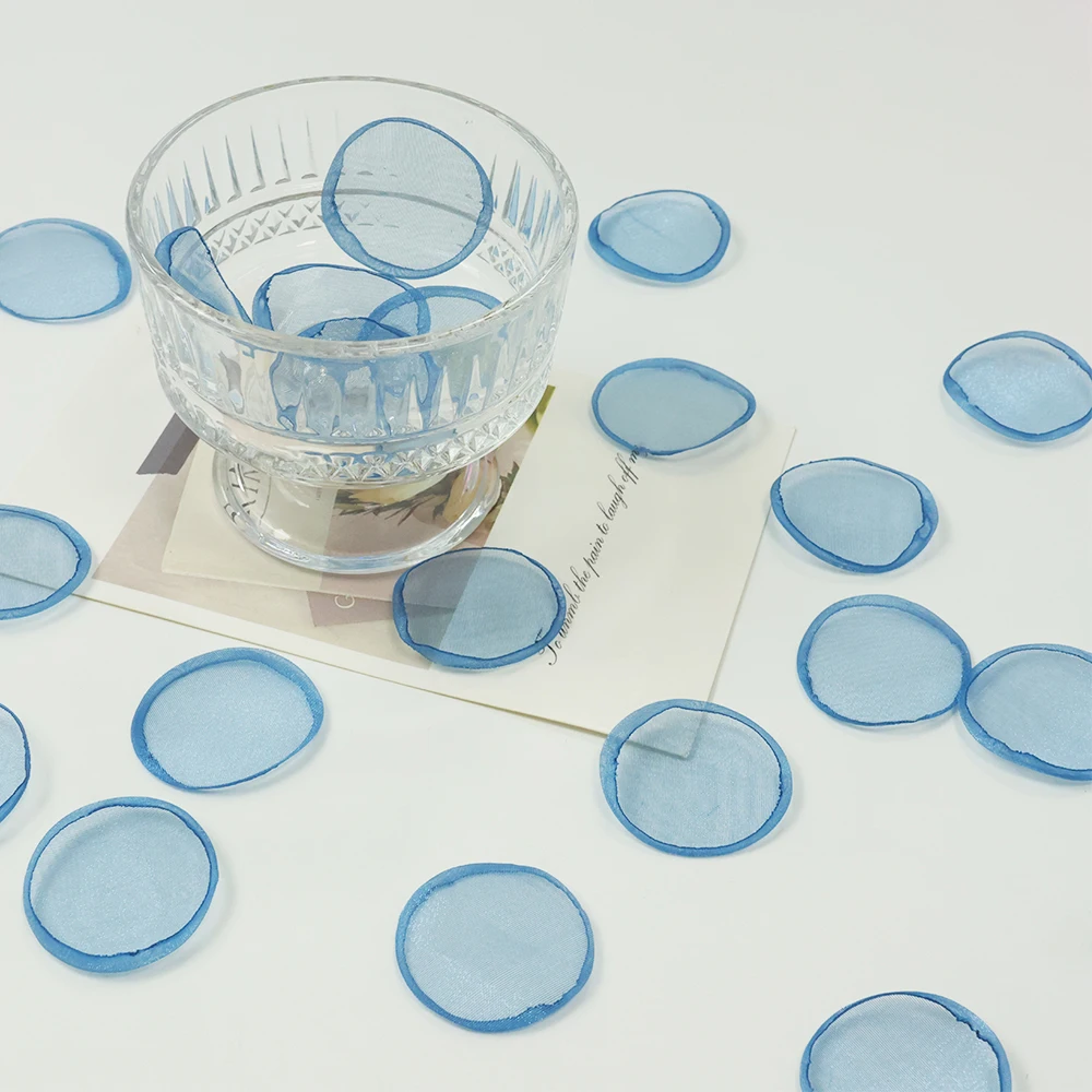Atmospheric Blue Organza Artificial Rose Petals for Wedding Proposal DIY Craft Material Wedding Decoration Wedding Supplies image 2