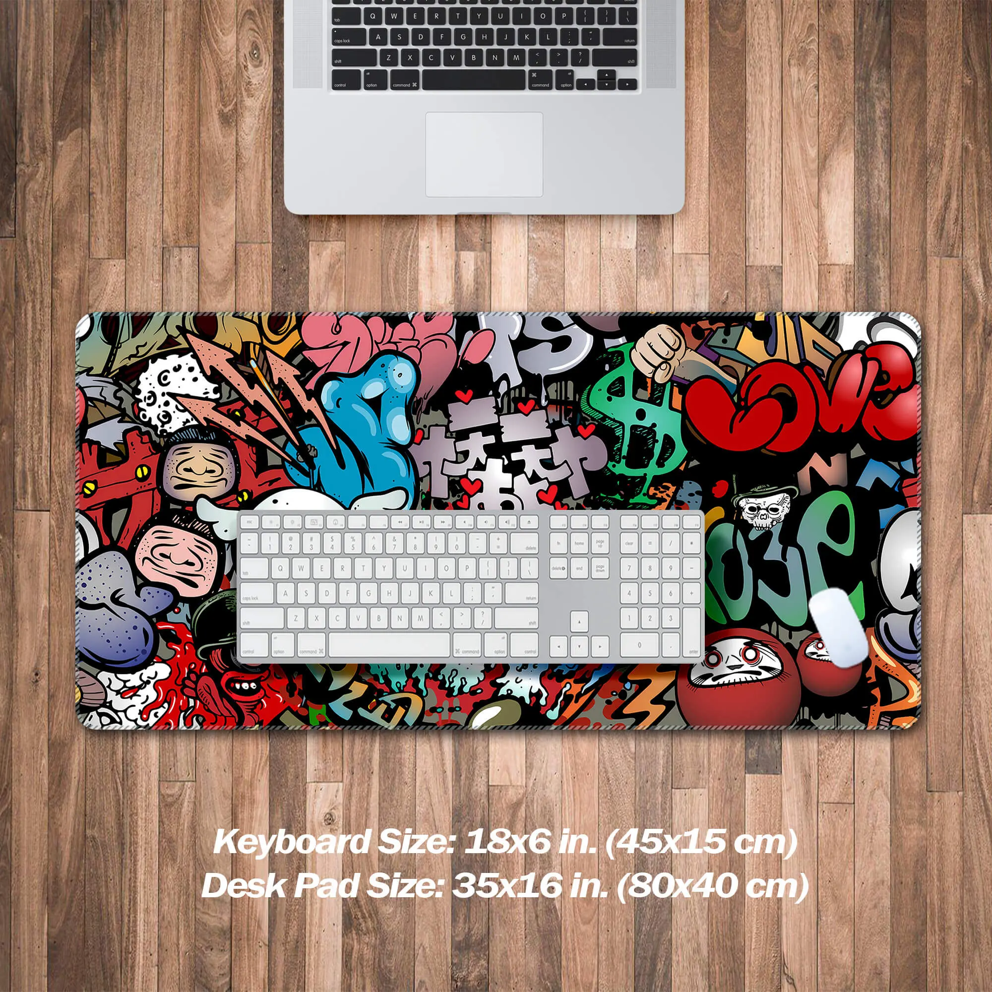 Large Graffiti Table Mats,game Graffiti Mouse Pad,desktop Decorations,retro Keyboard Computer Pads Are Perfect Gifts for Friends