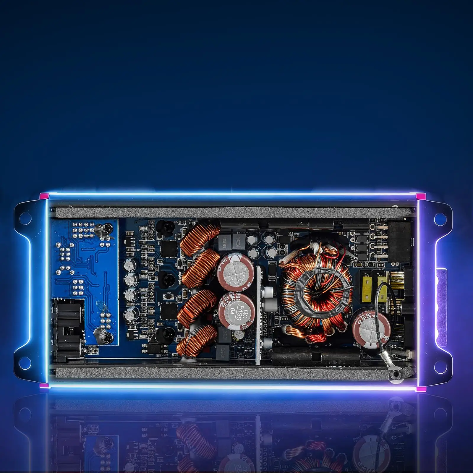4 Channel for car Audio Amplifier 2 Ohm Stable Bridgeable Class D Full for range Amp Max Power 4 x 272W @ 4 Ohm / 4 x 400W @ 2 Ohm for car SUV Truck Off-Road