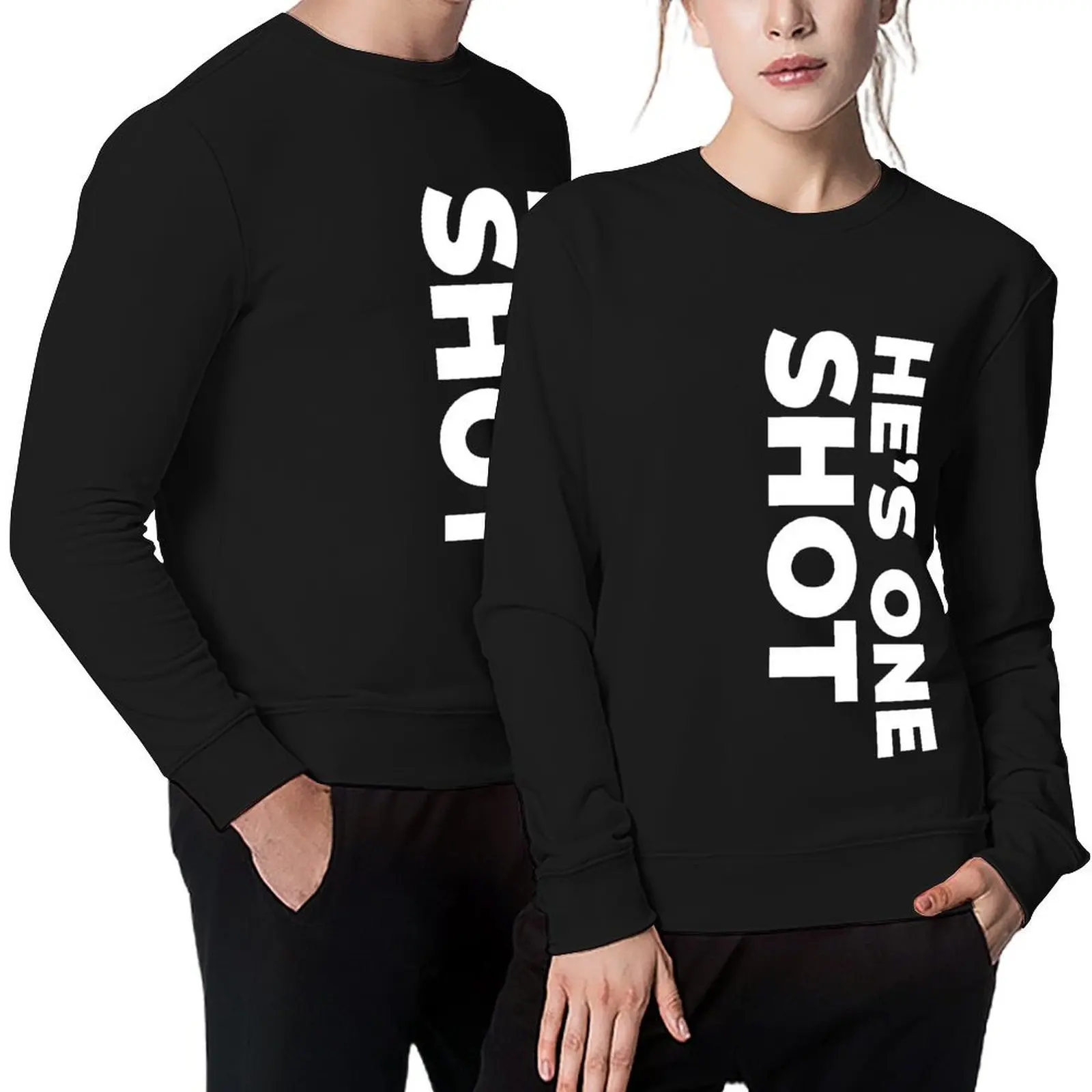 

He's One Shot Warzone Pullover graphic t shirts men autumn jacket men japanese style korean autumn clothes aesthetic sweatshirts