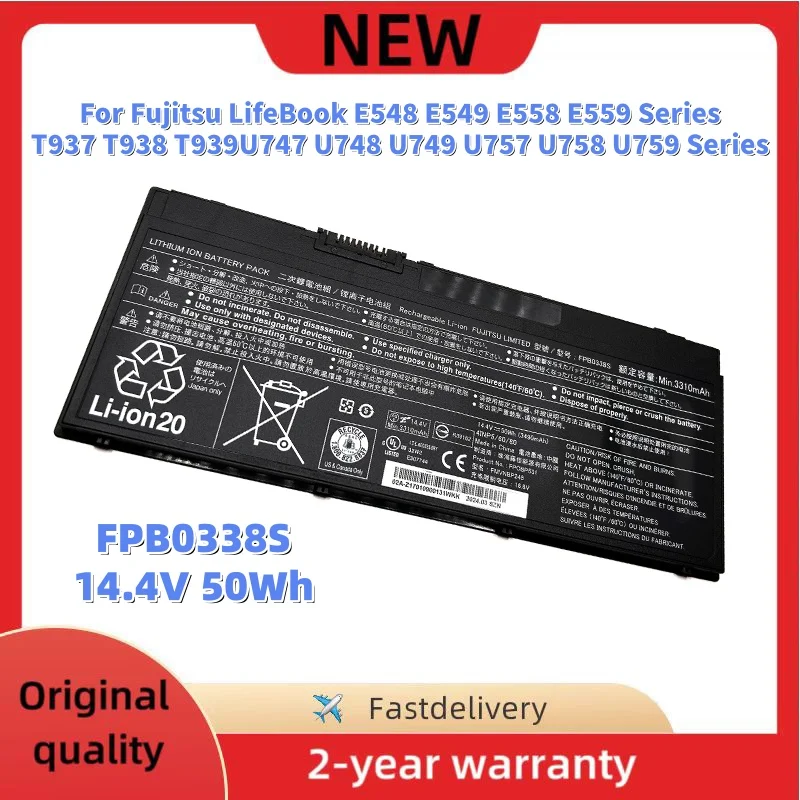 FPB0338S Laptop Battery For Fujitsu LifeBook E548 E558 T937 T938 U747 U748 U757 Series FPCBP529 FPCBP531 FMVNBP247 FMVNBP248