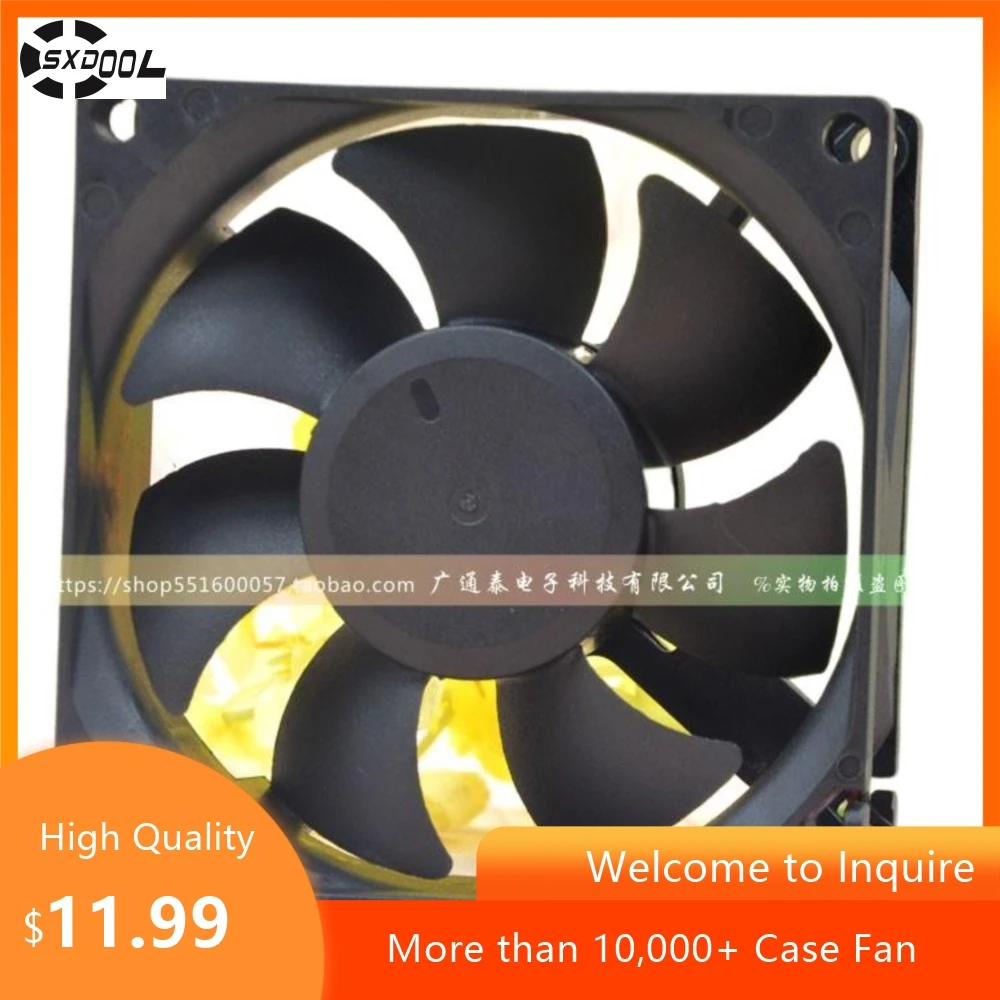 

1pcs GT0812MB-25 8025 12V 0.30A 8CM Double Ball Max Airflow Rate Cooling Fan