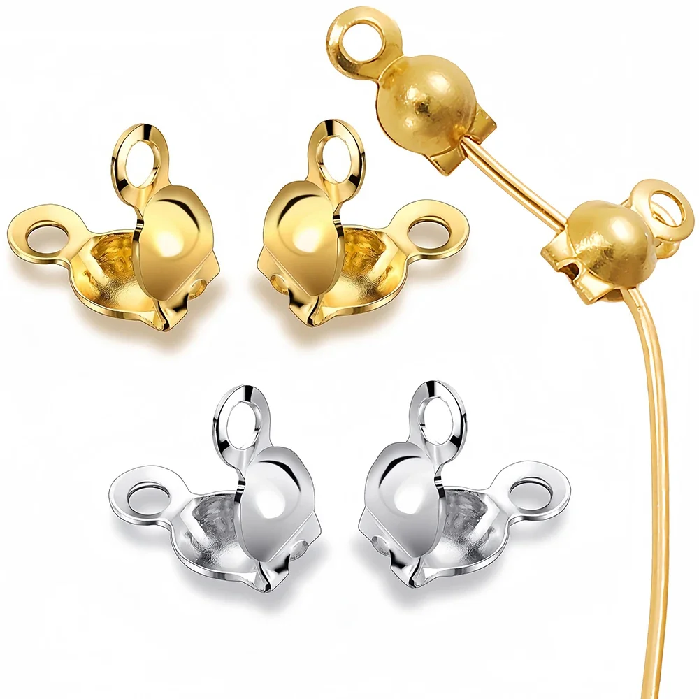 4*7 مللي متر ذهبي فضي اللون الفولاذ المقاوم للصدأ مطرز مشبك لصنع المجوهرات Charms سوار قلادة ياردروب DIY بها بنفسك اكسسوارات