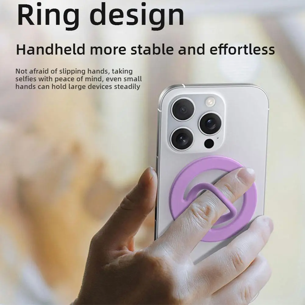 Magnetic Holder for iPhone, Silicone Phone Stand Sticker with Strong Magnetic Universal Back Sticker Mount, Grip