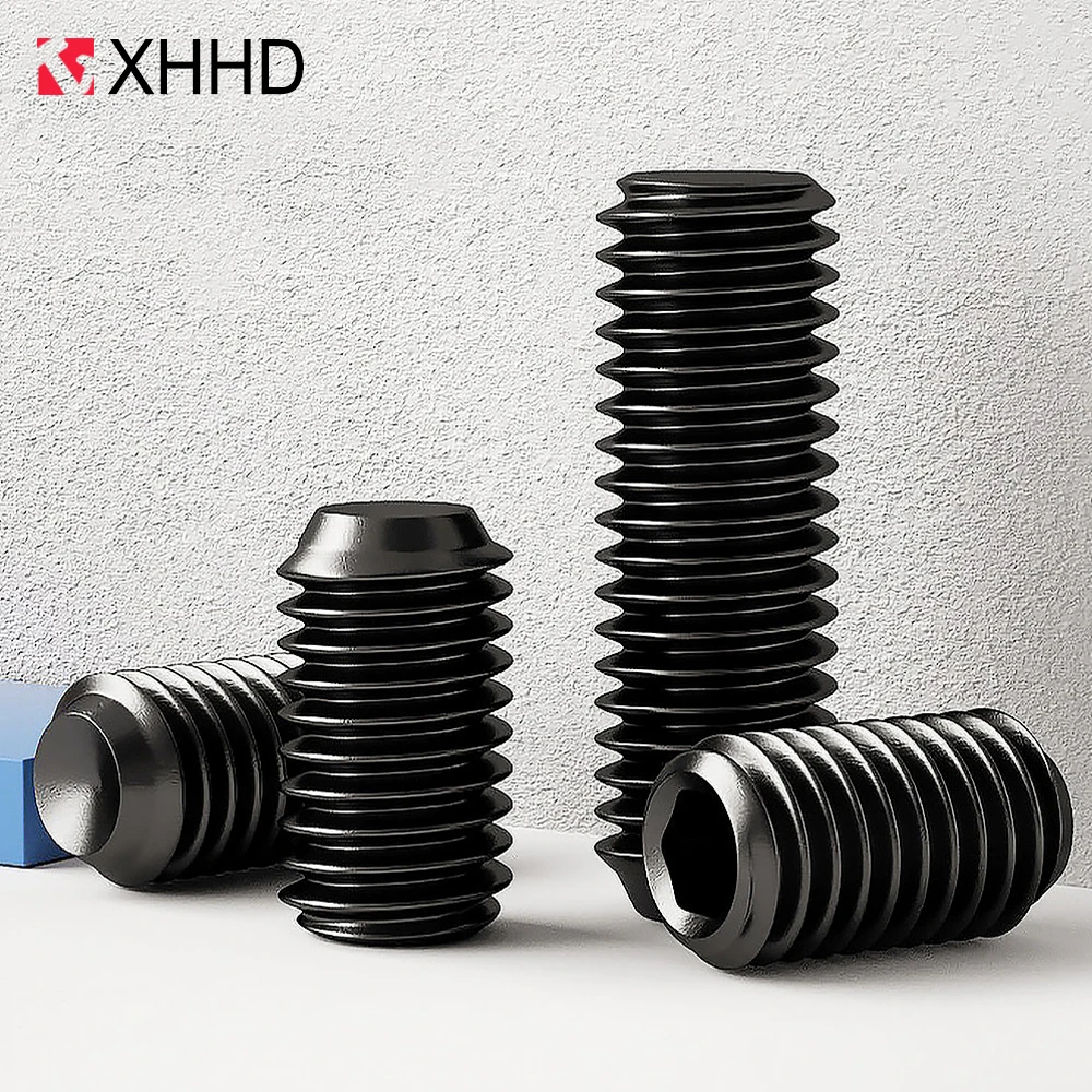 3-50pcs DIN916 Grade 12.9 Carbon Steel Grub Screw M1.6 M2 M2.5 M3 M4 M5 M6 M8 M10 M12 Hex Socket Set Screws Grub Screw Bolt