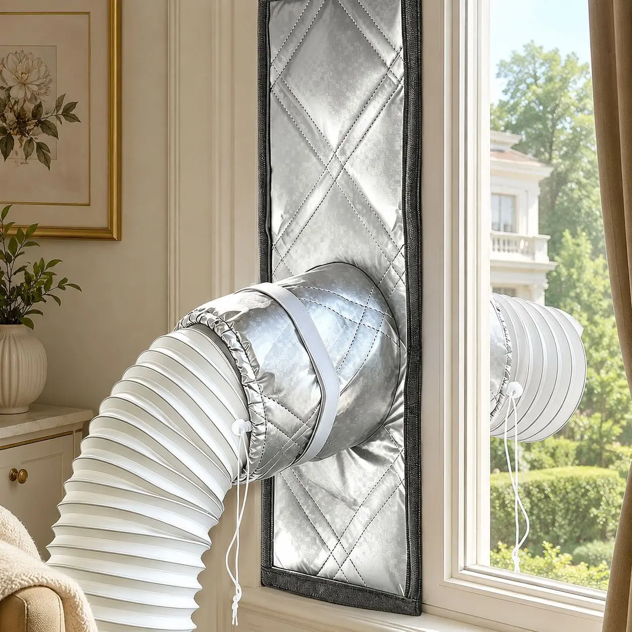 New Cotton Laminated Portable Air Conditioner Seal Cloth, Dustproof Heat Retention Block to Prevent Hot and Cold Air Interchange