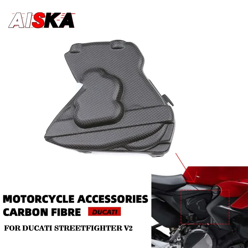 

Motorcycles Full Carbon Fiber Engine Cover For DUCATI Streetfighter V2 2022 2023 Engine Guard Case Protector Fairing Accessories